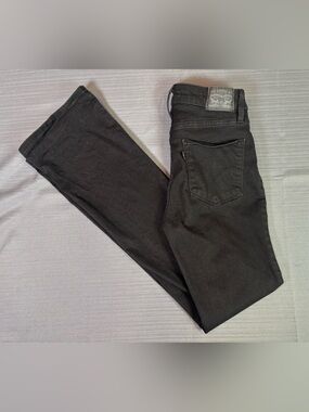 Levi’s 725 High Rise Bootcut Jeans Women’s W27 
Black Stretch Denim Boot Cut